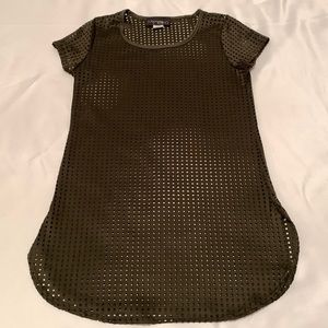 SAY Anything Mesh Cover Up or Top, size Medium, Green